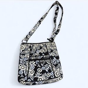 Vera Bradley Floral Black and White Crossbody Bag
